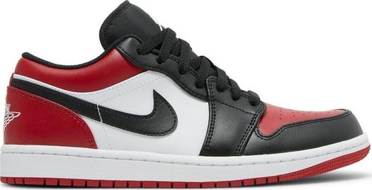 Кроссовки Air Jordan 1 Low Bred Toe, красный