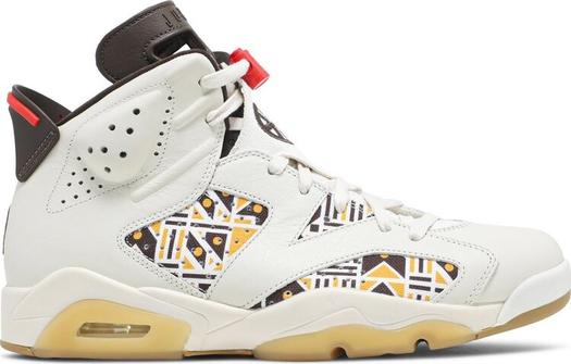 Кроссовки Air Jordan 6 Retro Quai 54 - Sail Gum, кремовый