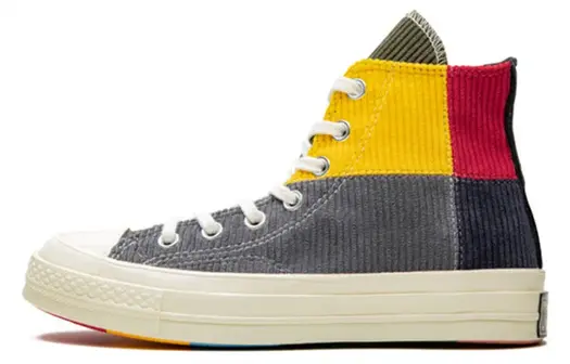 Кроссовки Converse Chuck Taylor All Star 70 Hi Corduroy Patchwork Gold Grey