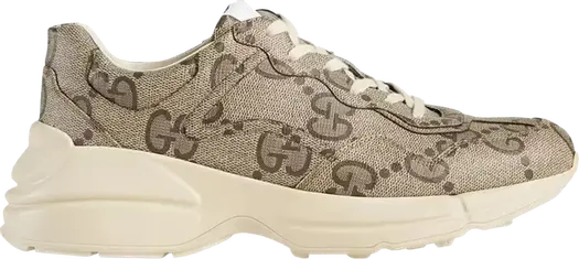 Кроссовки Gucci Rhyton Sneaker Beige Monogram, бежевый