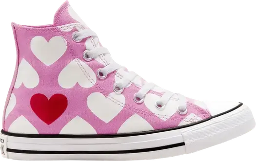 Кроссовки Converse Chuck Taylor All Star High Twisted Hearts - Peony Pink, розовый