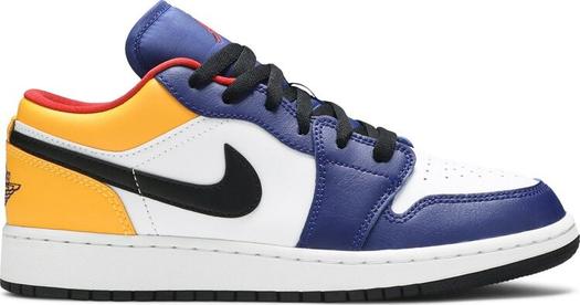 Кроссовки Air Jordan 1 Low GS Royal Yellow, белый