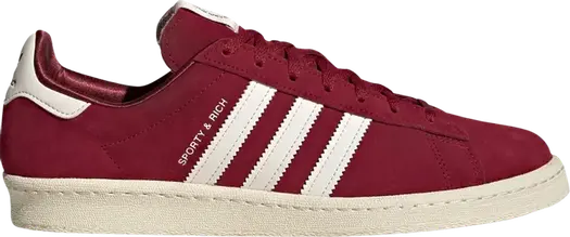 Кроссовки Adidas Sporty & Rich x Campus 80s 'Collegiate Burgundy', красный