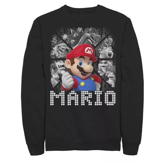 Мужской свитшот со вставками Super Mario Bad Guy Licensed Character