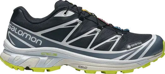 Кроссовки Salomon XT-6 GORE-TEX Night Sky Acid Lime, синий