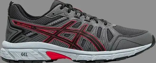 Кроссовки gel venture 7 4e wide 'black classic red' Asics, черный