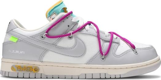 Кроссовки Nike Off-White x Dunk Low 'Lot 21 of 50', белый