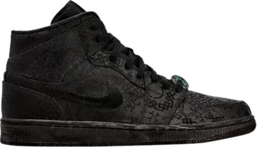 Кроссовки Dover Street Market x CLOT x Air Jordan 1 Mid Monochromarket, черный