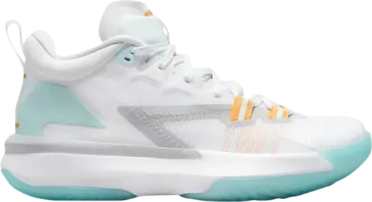 Кроссовки Jordan Zion 1 GS White Dynamic Turquoise, белый