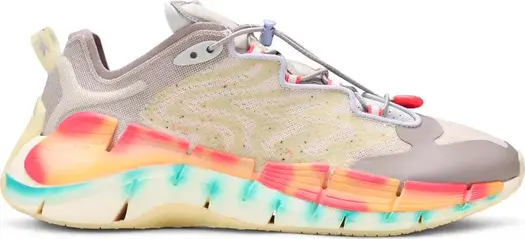 Кроссовки brain dead x zig kinetica 2 'mad science - lemon glow' Reebok, белый
