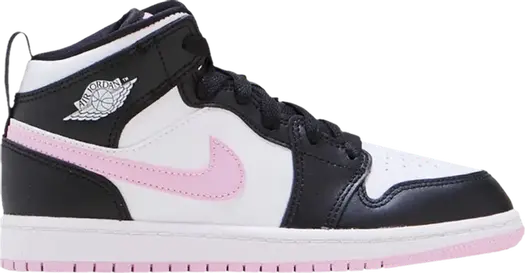Кроссовки Air Jordan 1 Mid PS White Light Arctic Pink, белый