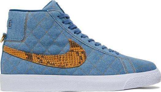 Кроссовки Nike Supreme x Zoom Blazer Mid QS SB 'Denim', синий