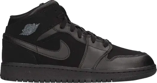 Кроссовки Air Jordan 1 Retro Mid GS, черный