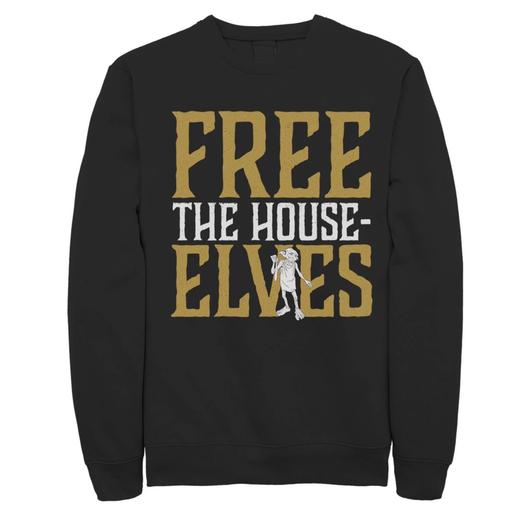 Мужской флисовый пуловер с рисунком Dobby Free The House-Elves Harry Potter