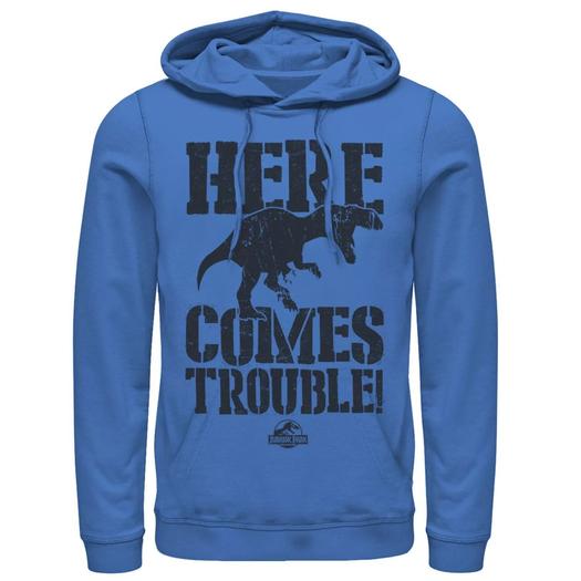 Мужской пуловер с капюшоном и рисунком «Парк Юрского периода Here Comes Trouble» Licensed Character