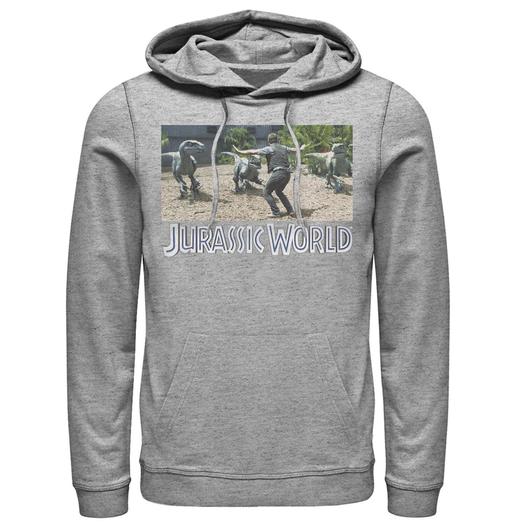 Мужской пуловер с капюшоном и принтом Jurassic World Owen Raptor Pack Trainer Licensed Character
