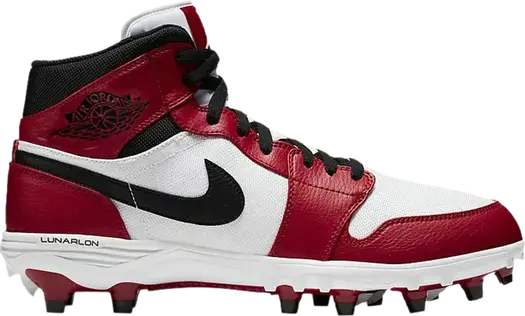 Кроссовки Jordan 1 Mid TD Cleat Chicago, красный