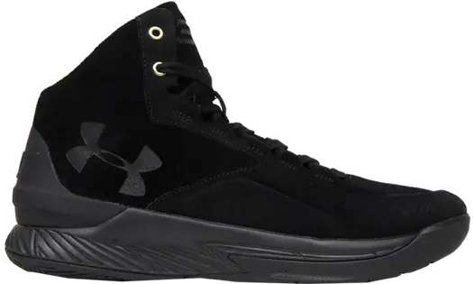 Кроссовки Under Armour Curry 1 Lux Mid Black Suede, черный