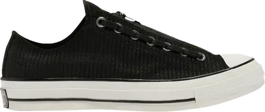 Кроссовки Converse Chuck 70 Zip Low Embossed Suede - Black Egret, черный