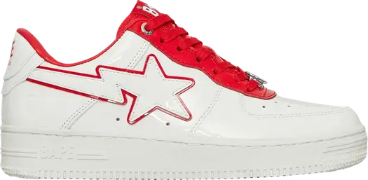 Кроссовки Bapesta #8 M1 White Red, белый