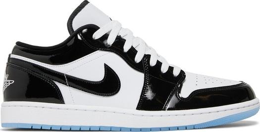 Кроссовки Air Jordan 1 Low SE Concord, черные, из лаковой кожи