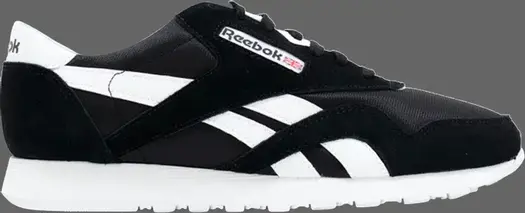Кроссовки classic leather nylon 'black white' Reebok, черный