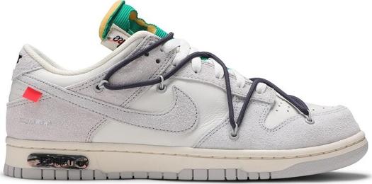 Кроссовки Nike Off-White x Dunk Low 'Lot 20 of 50', белый