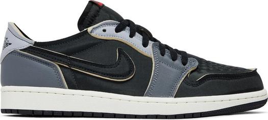 Кроссовки Air Jordan 1 Retro Low OG EX Dark Smoke Grey, черный
