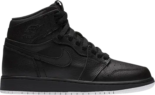 Кроссовки Air Jordan 1 Retro High OG GS Black Perforated, черный