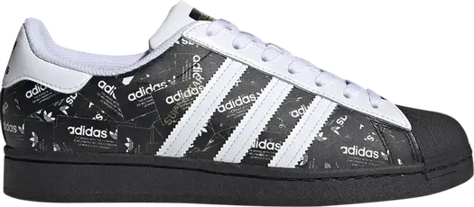 Кроссовки Adidas Superstar 'All Over Print - Black', черный