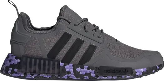 Кроссовки Adidas NMD_R1 'Grey Purple Rush', серый