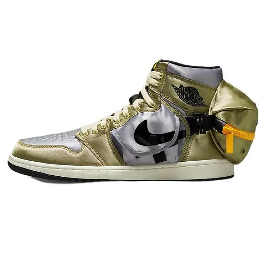 Кроссовки Air Jordan 1 Utility, салатово‑зеленые/черные