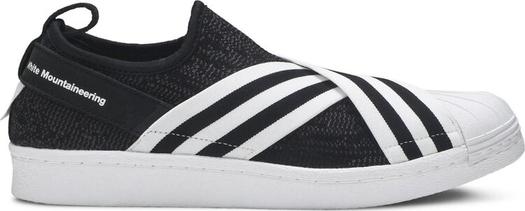 Кроссовки Adidas White Mountaineering x Superstar Slip-On PK 'Black White', черный