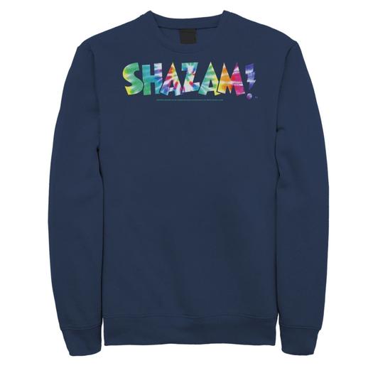 Мужской свитшот с логотипом Shazam Tie-Dye DC Comics, синий