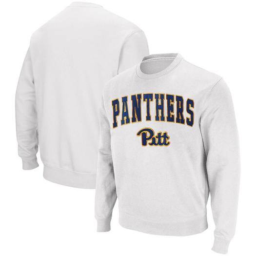 Мужской белый свитшот Pitt Panthers с аркой и логотипом Colosseum