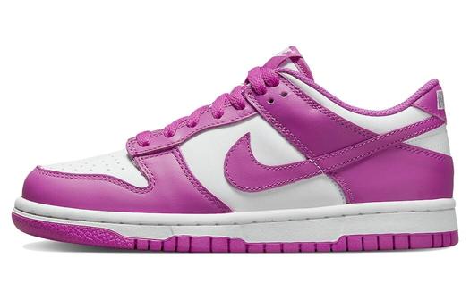 Кроссовки Nike Dunk Low, белый/фуксия