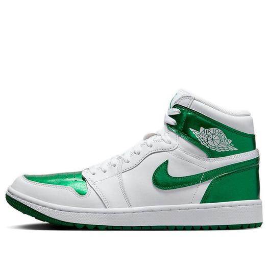 Кроссовки Air Jordan 1 Retro High Golf 'Metallic Green', белый