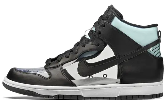 Кроссовки Nike Dunk High, черный/белый