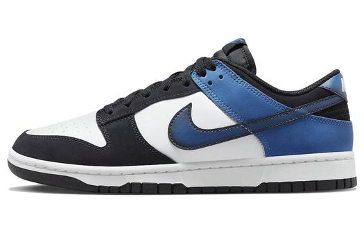 Кроссовки Nike Dunk Low, белый/черный/синий