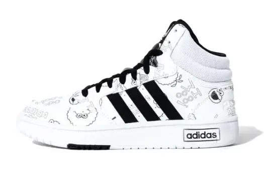 Кроссовки Adidas Neo Hoops 3.0 Skateboarding Unisex, белый/черный