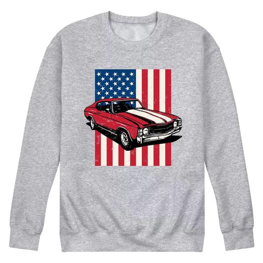 Мужской свитшот с рисунком Muscle Car и американским флагом Licensed Character
