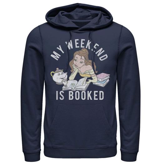 Мужская толстовка с капюшоном Disney Beauty And The Beast Belle My Weekend Is Booked Licensed Character