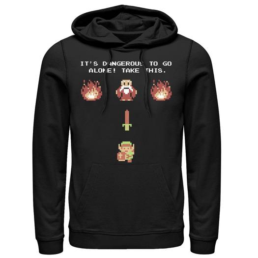 Мужской пуловер с капюшоном Zelda It's Dangerous To Go Alone Licensed Character