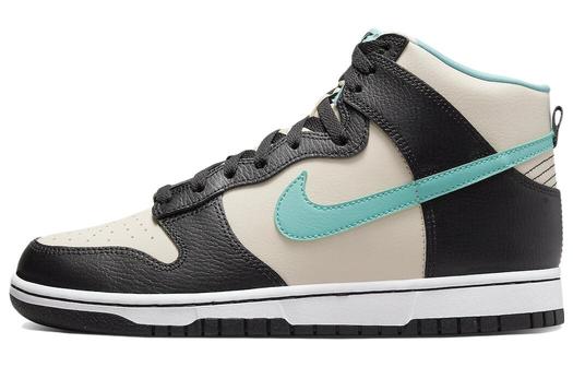 Кроссовки Nike Dunk High Emb, светло-бежевый/черный