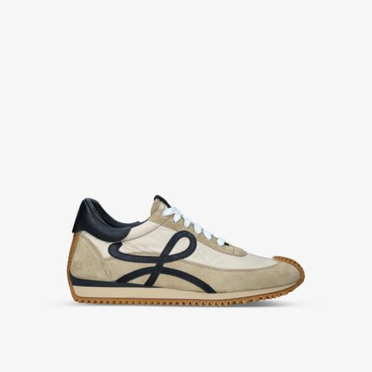 Кроссовки Flow Runner из кожи и ракушек с монограммой Loewe, бежевый