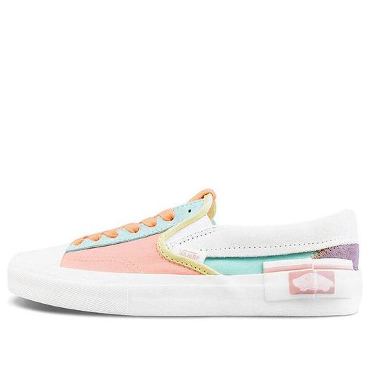 Кроссовки Vans Slip-On Cap 'White Blue Pink', белый