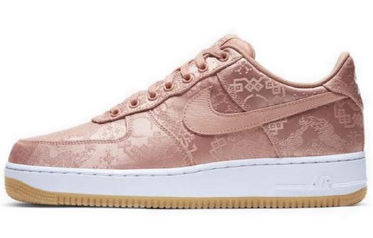 Кроссовки Nike x Clot Air Force 1, низкие, розовый