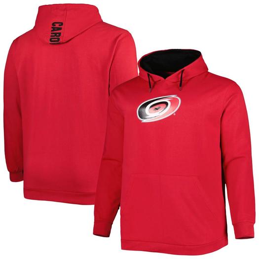 Мужской флисовый пуловер с капюшоном Red Carolina Hurricanes Big & Tall