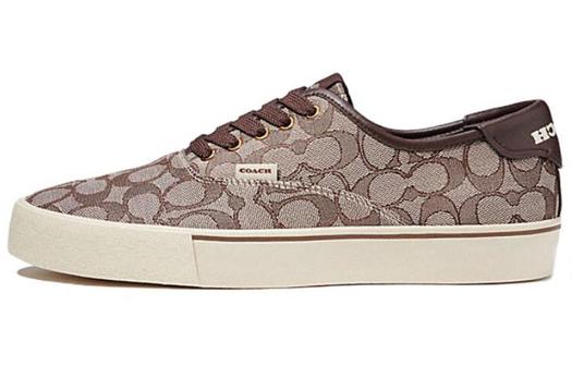 Кроссовки COACH Canvas Shoes Men Low-Top Brown