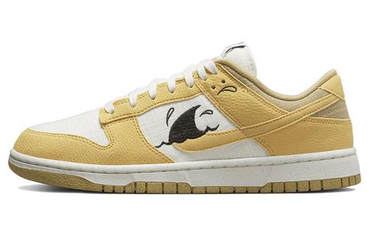 Кроссовки Nike Dunk Low Retro, белый/желтый